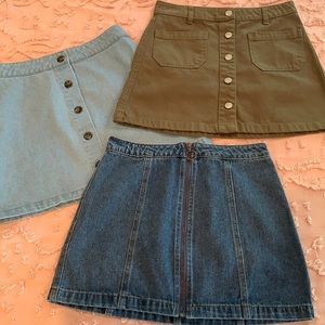 Jean skirts
